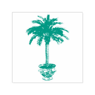 Potted Palm Tree Self-inking Stamp