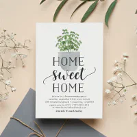 Potted Plants Housewarming Invitations