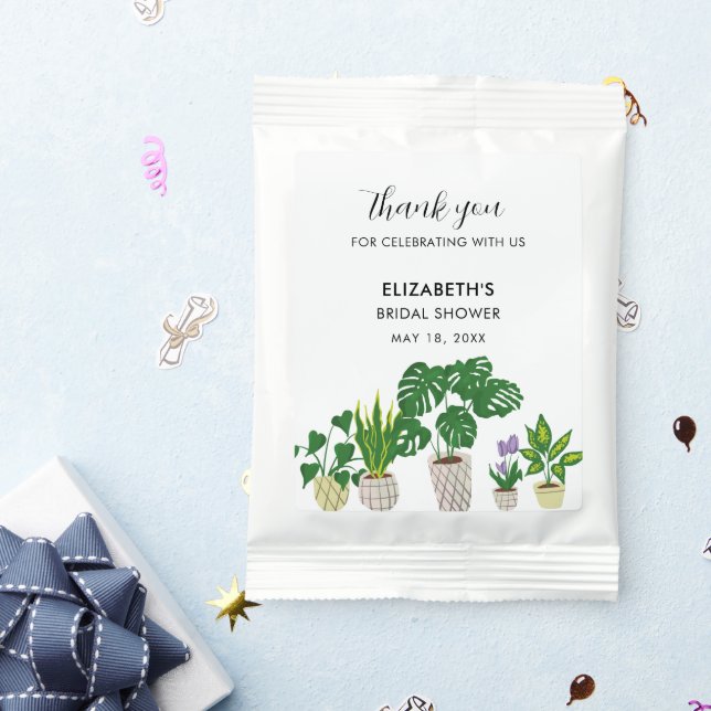 Potted Plants Bridal Shower Greenery Thank you  Margarita Drink Mix (Packets)