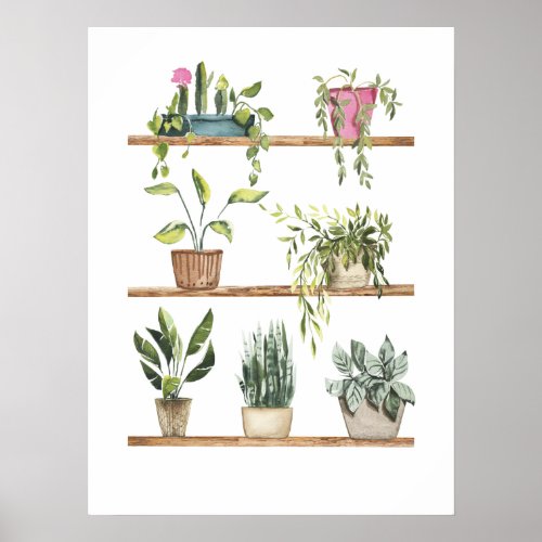 Potted plants display poster