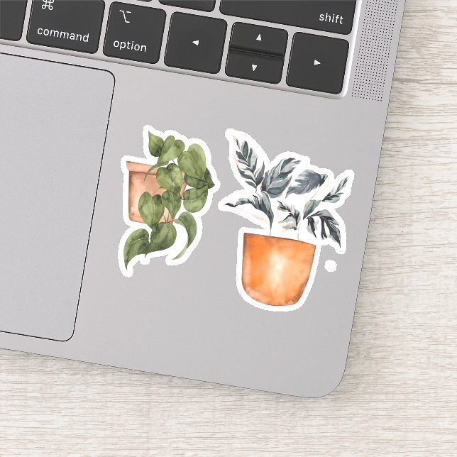 Potted Plants - Green Home Sticker (Detail)