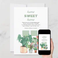 Potted Plants Housewarming Invitations