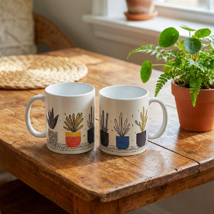 Potted Plants Row fun Botanical Coffee Mug