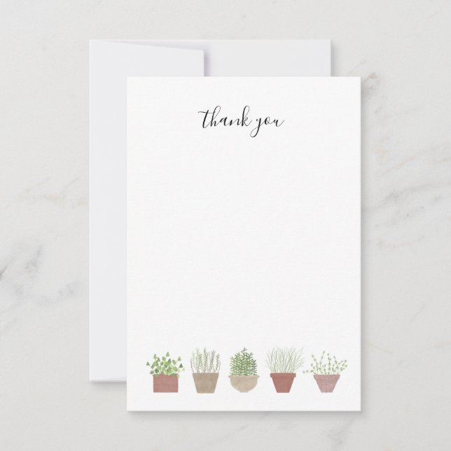 Potted Plants thank you note (Front)
