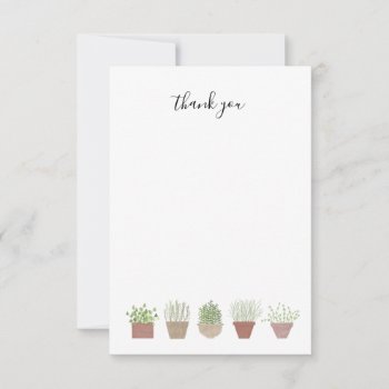 Potted Plants Thank You Note by lemontreeweddings at Zazzle