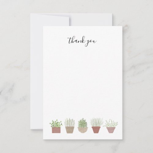 Potted Plants thank you note