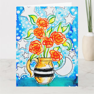Potted Roses Card