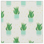 Potted Sansevieria Snake Plant Print Fabric