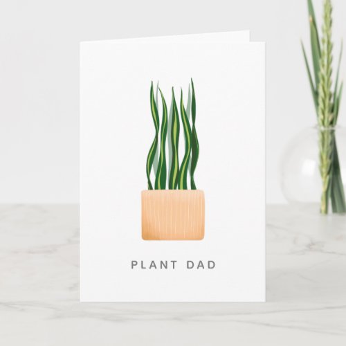 Potted Snake Plant Dad Card