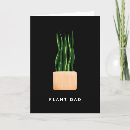 Potted Snake Plant Dad Card