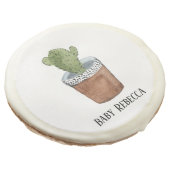 Potted Succulent Cactus Houseplant Custom Sugar Cookie (Angled)