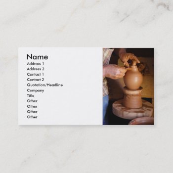 Potter At Work Business Card by gavila_pt at Zazzle