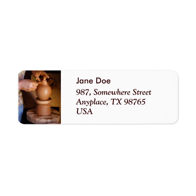 Potter at work label (Front)