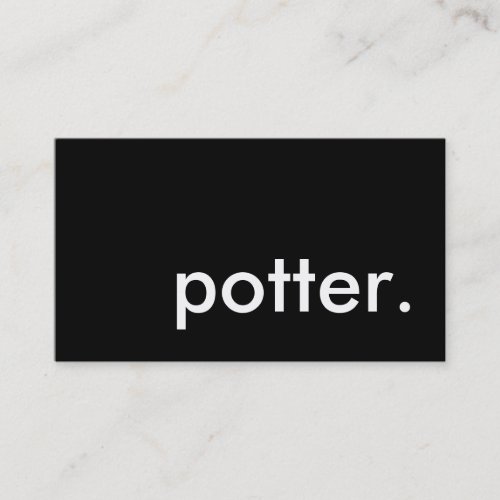 potter. business card