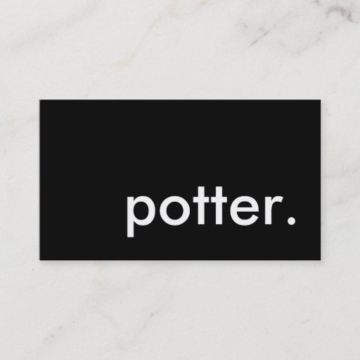 Customizable potter. business card