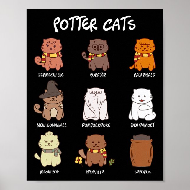 Potter Cats For Cat Lover  Poster (Front)