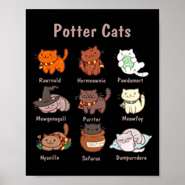 Potter Cats For Cat Lovers  Poster (Front)