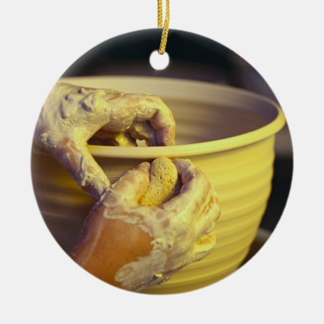 Potter's Hands Creating 1 Ceramic Ornament (Front)