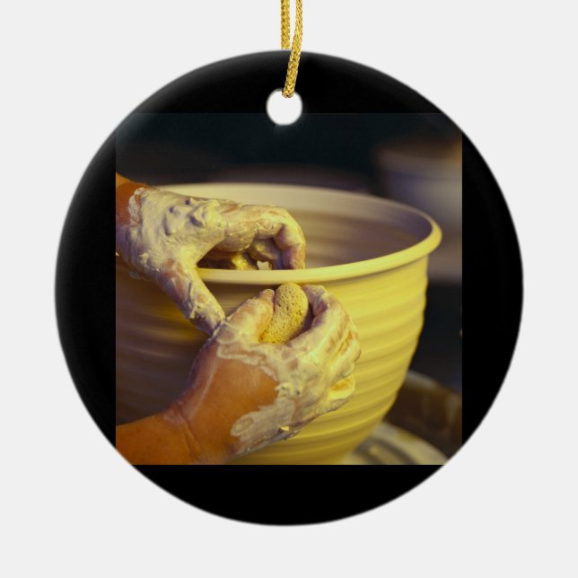 Potter's Hands Creating 1 Ceramic Ornament (Front)