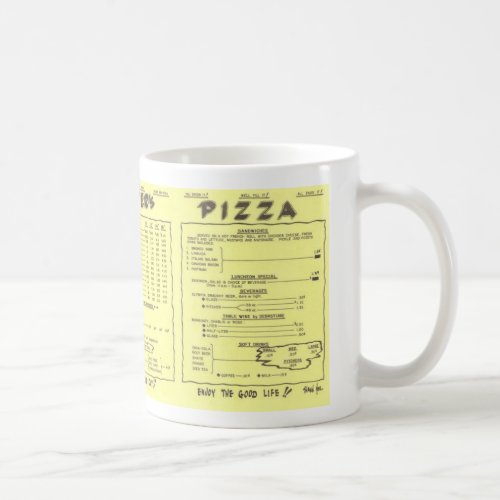 Potters Pizza Menu Mug