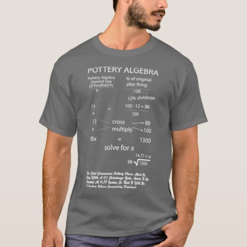 Pottery Algebra Artist T_Shirt