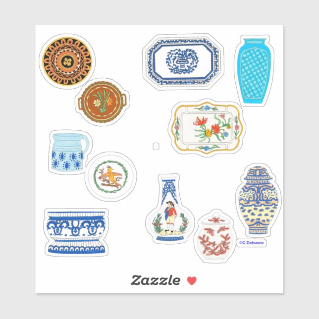 Pottery and earthenware sticker (Sheet)