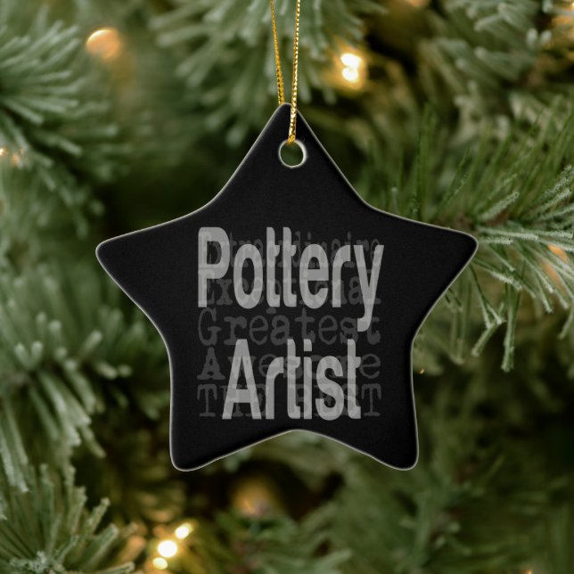 Pottery Artist Extraordinaire Ceramic Ornament (Tree)