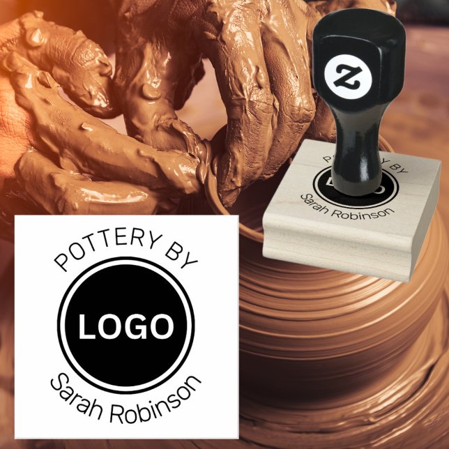 Pottery By Curved text Rubber Stamp (Pottery By Curved text Rubber Stamp)