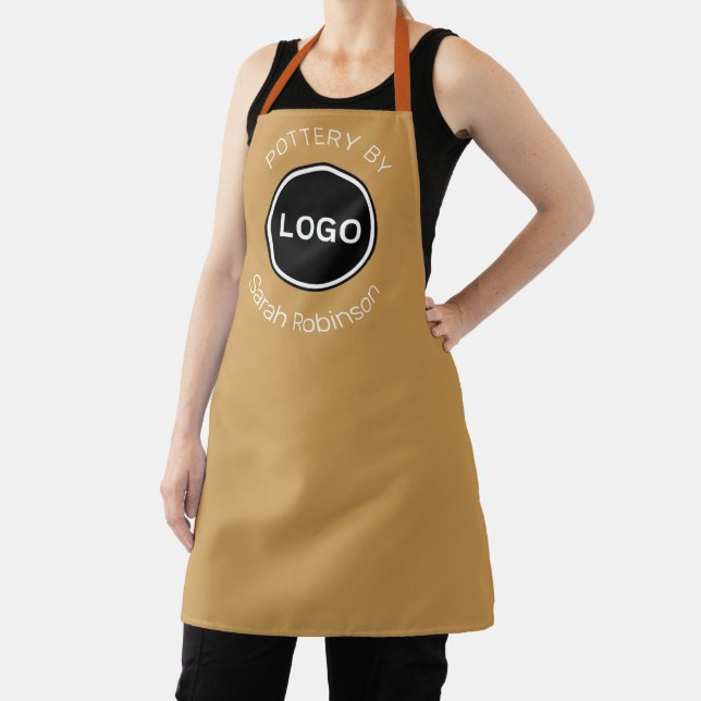Pottery by w/ Custom Logo & Name Apron (Insitu)