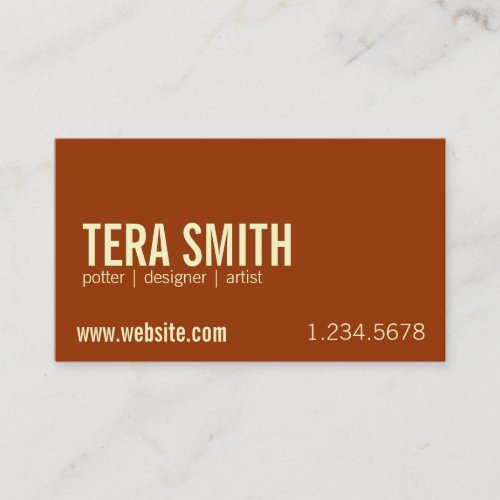 POTTERY CARD BUSINESS CARD TEMPLATE