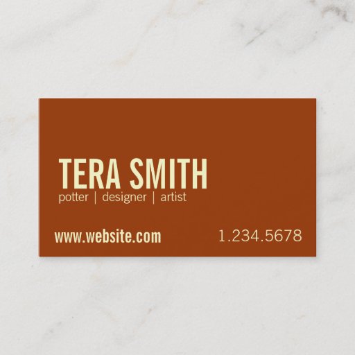 Customizable POTTERY CARD BUSINESS CARD TEMPLATE
