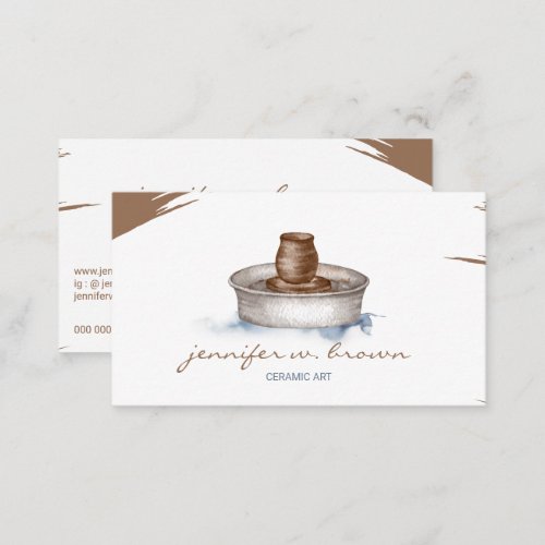 Pottery Ceramic Artist Tool sculpture Business Card