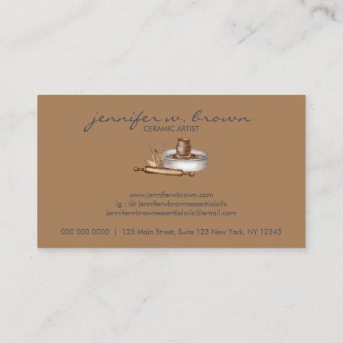 Pottery Ceramic Artist Tools Business Card