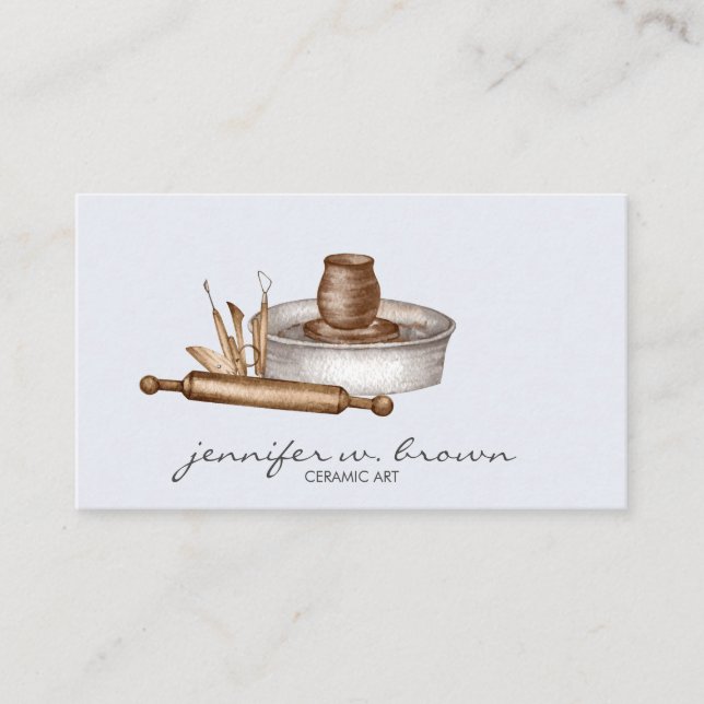 Pottery Ceramic Clay Art Business Card (Front)