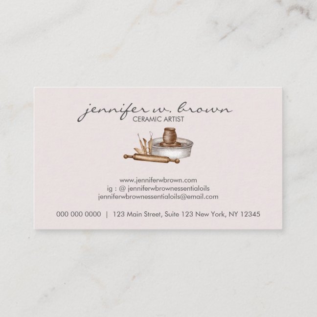 Pottery Ceramic Clay Business Card