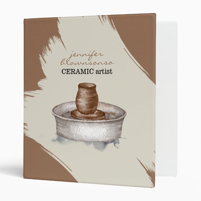 Pottery Ceramic Clay Turner sculpture collection 3 Ring Binder (Front/Inside)
