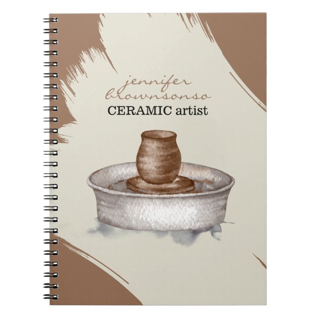 Pottery Ceramic Clay Turner sculpture elegant Notebook (Front)