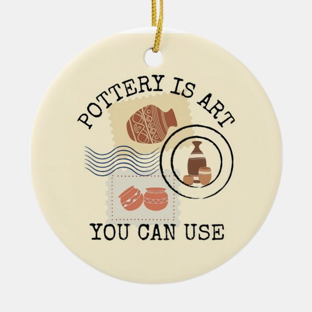 Pottery Ceramic Ornament (Front)