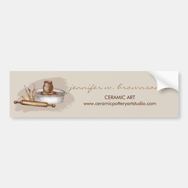 Pottery Ceramics Artist Studio Online Bumper Sticker