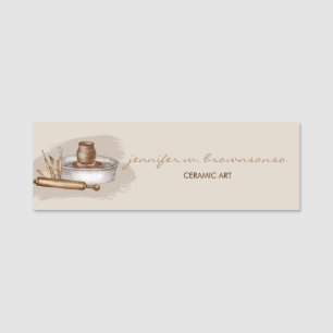 Pottery Ceramics Artist Studio Shop Name Tag