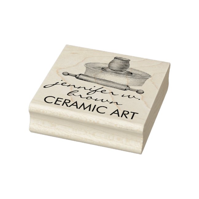Pottery Ceramics business owner Rubber Stamp