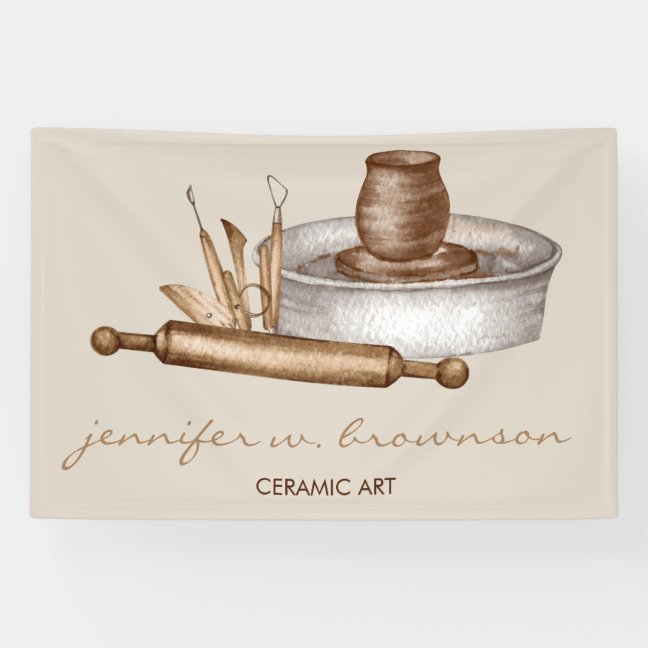 Pottery Ceramics decor ads Banner