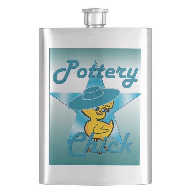 Pottery Chick #7 Flask (Front)