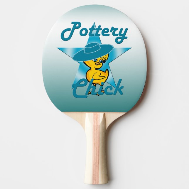Pottery Chick #7 Ping-Pong Paddle (Front)