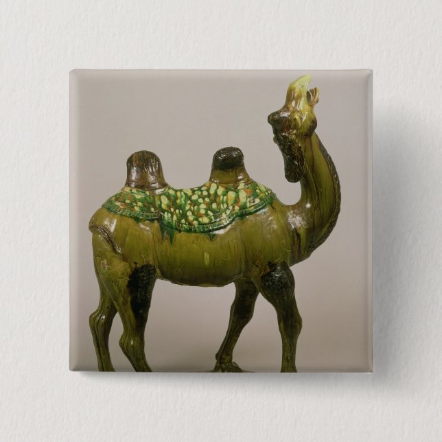 Pottery Chinese wailing camel Button (Front)
