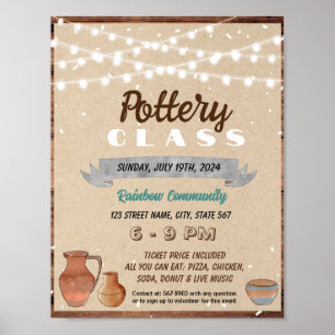 Pottery class template poster