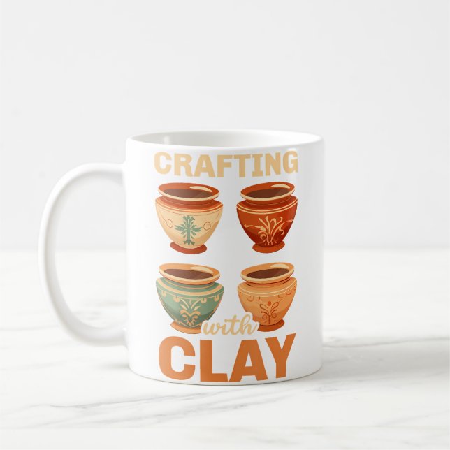 Pottery Clay Ceramic Pottery Maker Ceramics Artist Coffee Mug (Left)
