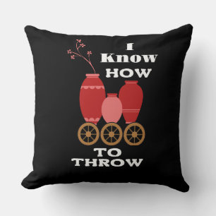 pottery clay ceramics artist pots  throw pillow