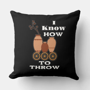 pottery clay ceramics artist pots  throw pillow