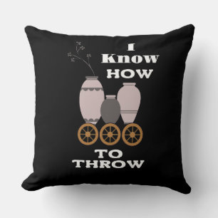 pottery clay ceramics artist pots throw pillow
